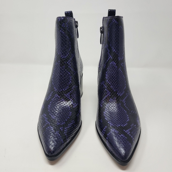 FRANCO SARTO Darona western boot purple snakeskin violet women's size 7.5 - Picture 4 of 14